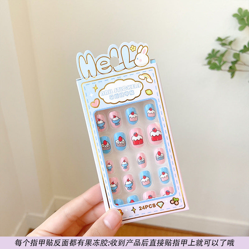 A  little girl cartoon jewelry girl baby gift toy nail patch - Mixbatch