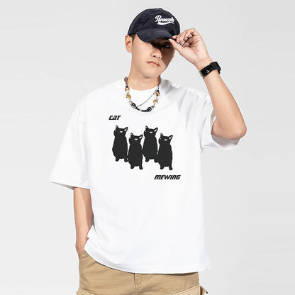 A short-sleeved printed T-shirt