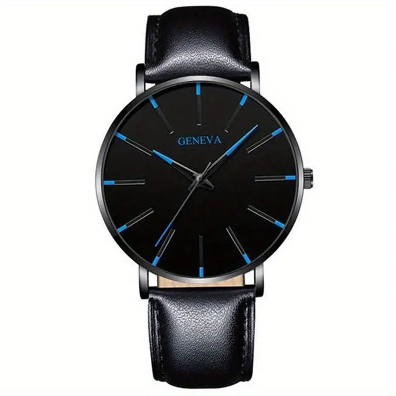 A Geneva Fashion Mesh Strap Watch Men's Watch Colorful Scale Men's Watch Business Quartz Watch Wholesale - Mixbatch