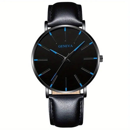 A Geneva Fashion Mesh Strap Watch Men's Watch Colorful Scale Men's Watch Business Quartz Watch Wholesale - Mixbatch