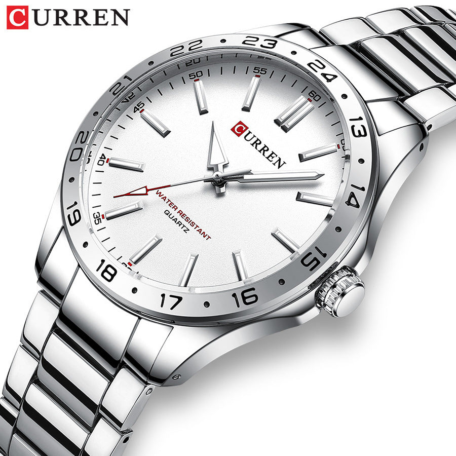 A 8452 Casual Quartz Watch Men's Watch, Steel Strap Watch, Business Men's Watch - Mixbatch