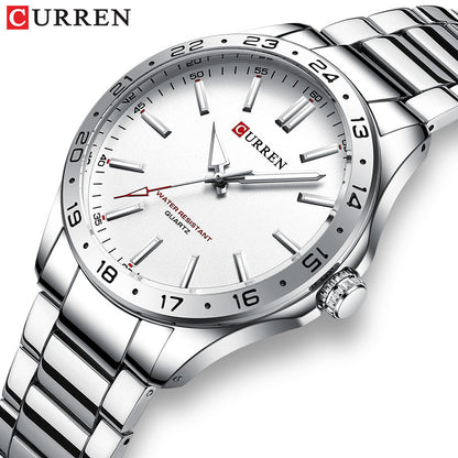 A 8452 Casual Quartz Watch Men's Watch, Steel Strap Watch, Business Men's Watch - Mixbatch
