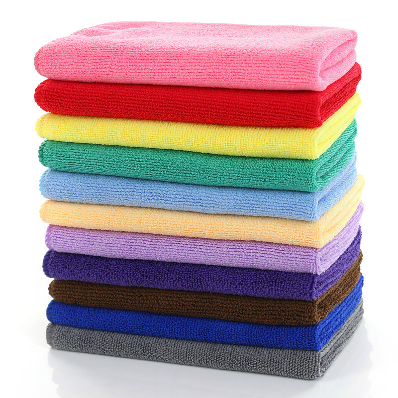 A 350G warp knitted microfiber towel high elastic silk locking edge does not shed hair and does not fade housekeeping cleaning kitchen rag