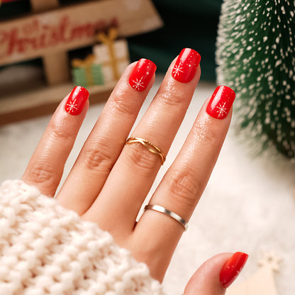A cross-border explosion European and American style nail piece with diamond long square French manicure three-dimensional love broken diamond wearing nail wholesale - Mixbatch