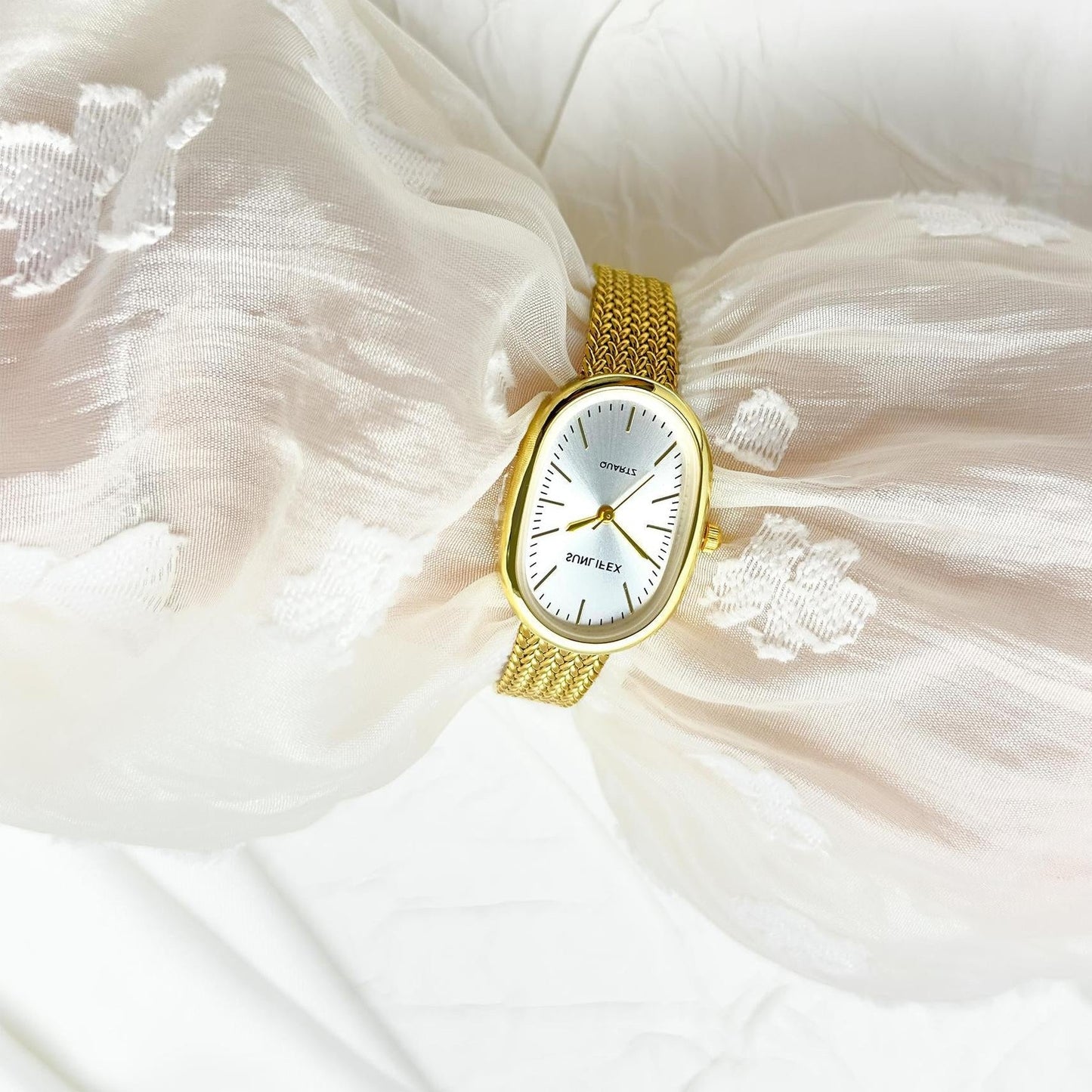 A sunlifex cross-border explosion small plate oval gold wheat ear strap simple