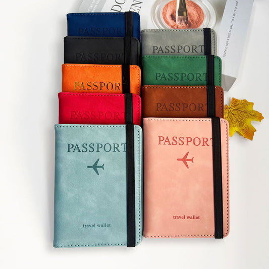 A PU Leather Card Bag Passport Clip RFID Passport Bag Travelwallet Multifunctional ID Bag Wholesale