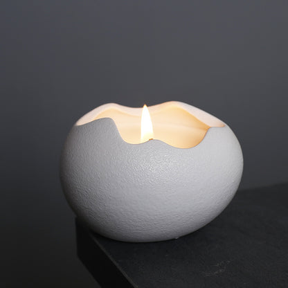 A Creative Eggshell Ceramic Candle Cup