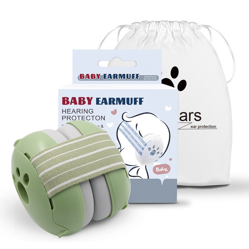 A Baby protection Anti-noise earmuffs Children's sleep soundproof earphones Children's protective earmuffs Head wearing webbing model