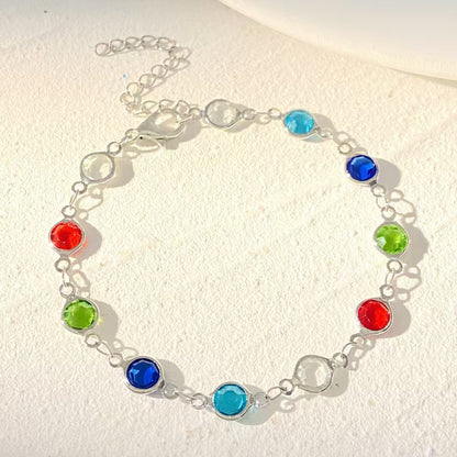 A European and American cross-border i color love zircon bracelet necklace personalized alloy heart dopamine bracelet Internet celebrity bracelet - Mixbatch
