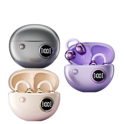 A wireless bluetooth headset clip ear type