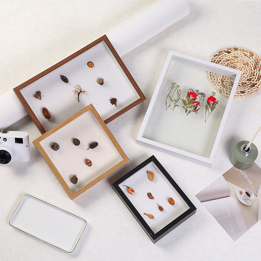 A hollow 3cm specimen photo frame DIY kindergarten ring wound dried flower insect jewelry
