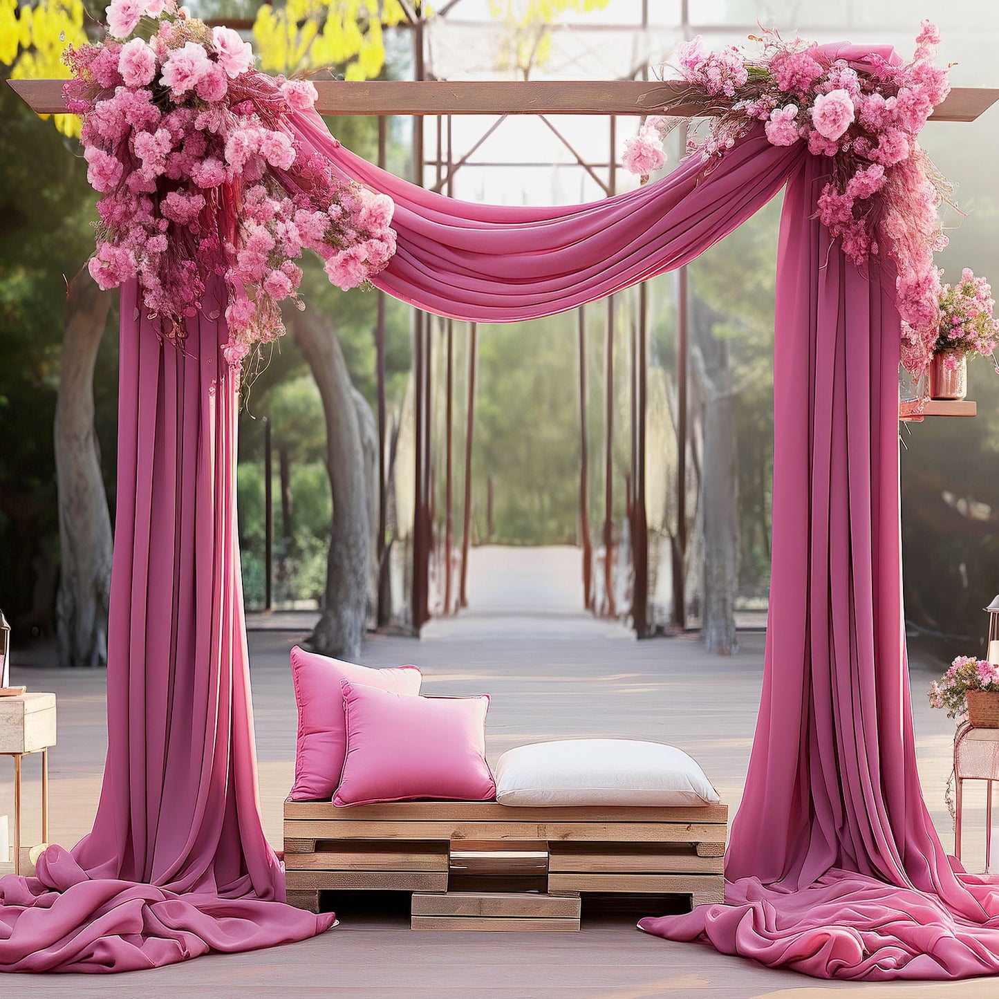 A outdoor curtain decoration