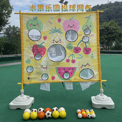 A Student pitching training equipment