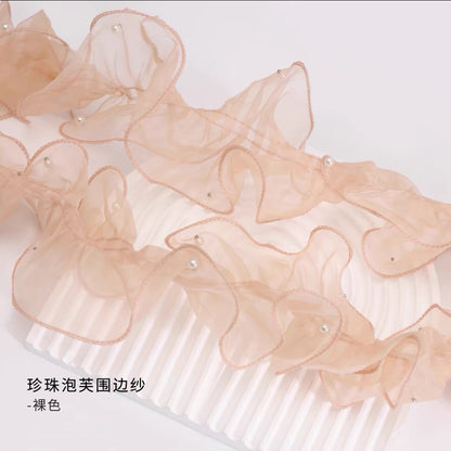 A wholesale 11CM beaded Feixian yarn welt Lolita Eugen yarn lace small fragrant wind hemming yarn clothing accessories - Mixbatch