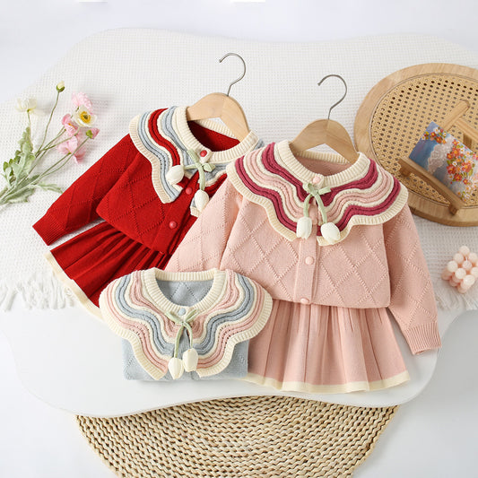 A sweater skirt set