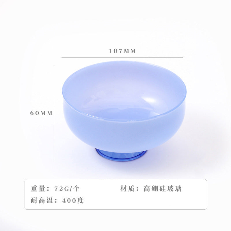 A Household heat-resistant transparent glass bowl, baked egg-beating instant noodle salad bowl, thickened large-capacity Japanese noodle poon soup bowl