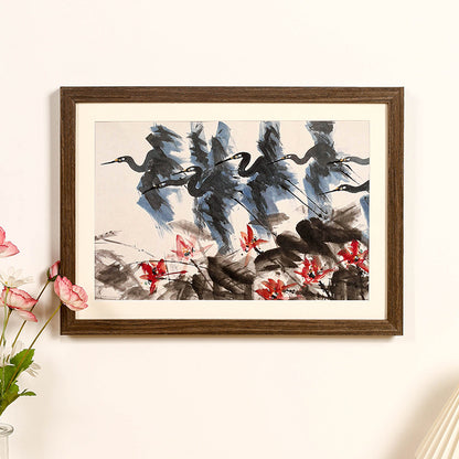 A Solid wood photo frame Calligraphy calligraphy painting frame Chinese painting mounted on the wall