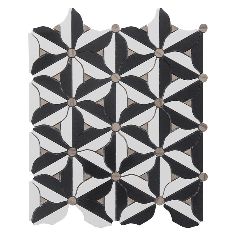 A metal stone mosaic wall tile