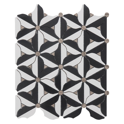 A metal stone mosaic wall tile