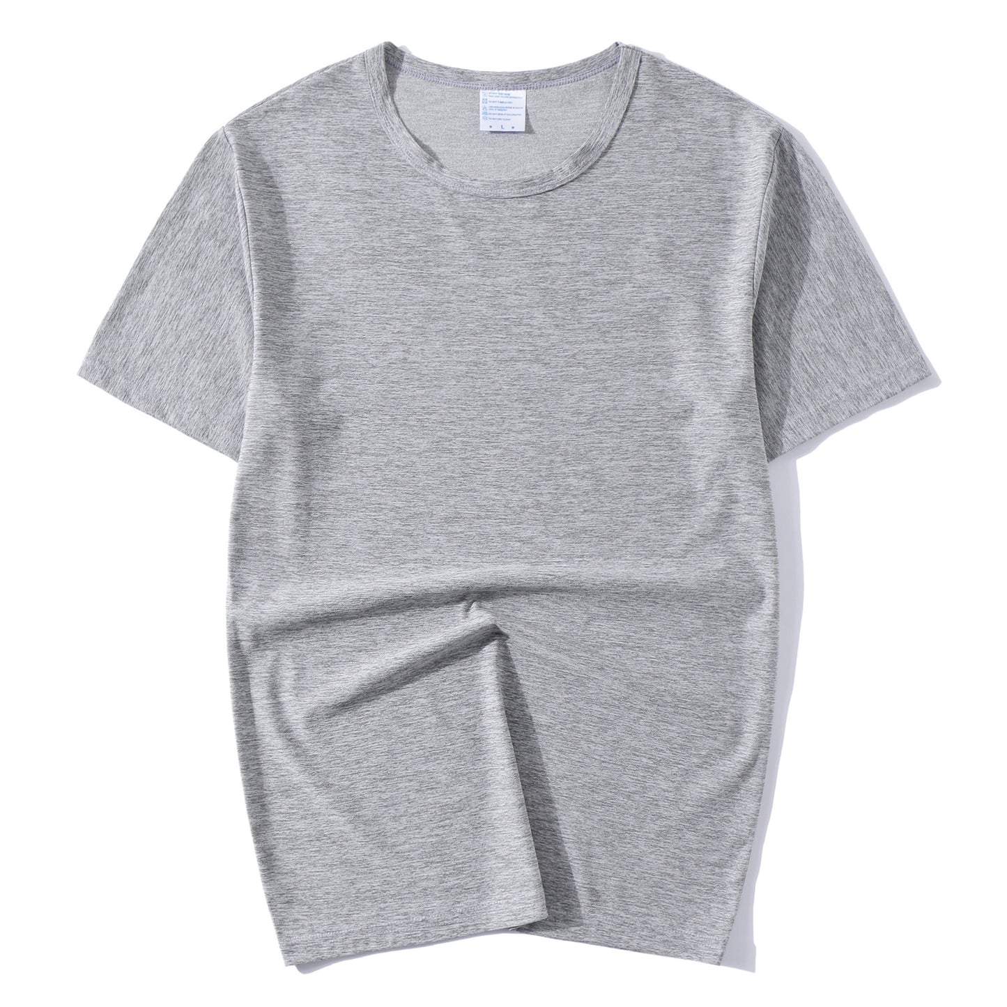 A Cross-border e-commerce light and thin milk silk solid color short-sleeved men's T-shirt hot sublimation printing bottoming shirt manufacturer wholesale - Mixbatch