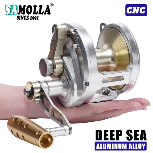 A new all-metal Nanyou trolling iron plate wheel deep sea trolling slow roller sea fishing giant golden gun wheel