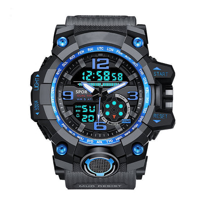 A big mud king with the same life waterproof electronic watch men's students teen trend wolf warrior outdoor sports watch