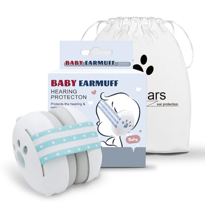 A Baby protection Anti-noise earmuffs Children's sleep soundproof earphones Children's protective earmuffs Head wearing webbing model