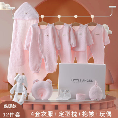 A2 Spring and Autumn Hot Sale New Baby Gift Box Breathable Soft Thin Newborn Baby Clothes onesie Romper Set - Mixbatch