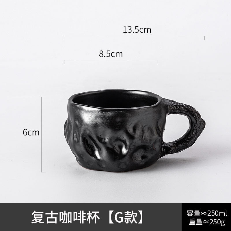 A ceramic coffee cup and saucer set