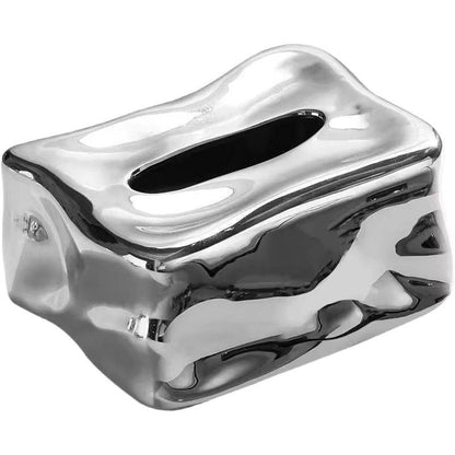 A ceramic tissue box decorative ornament