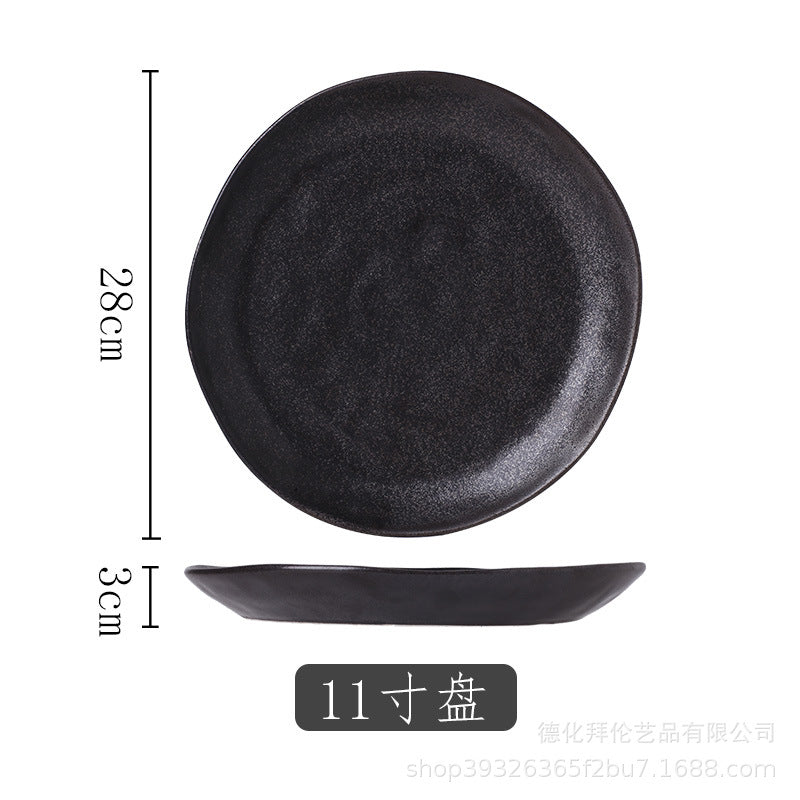 A Japanese kiln ceramic tableware creative hotel steak plate