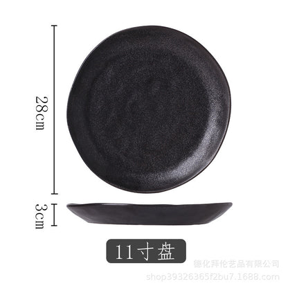 A Japanese kiln ceramic tableware creative hotel steak plate