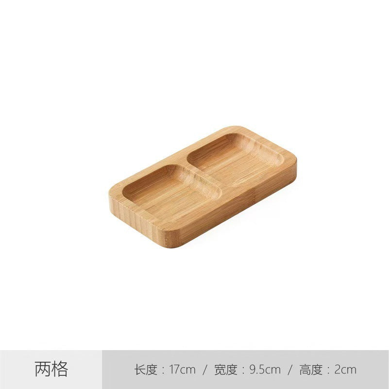 طبق فواكه مجففة على الطراز الياباني مصنوع من الخيزران والخشب 