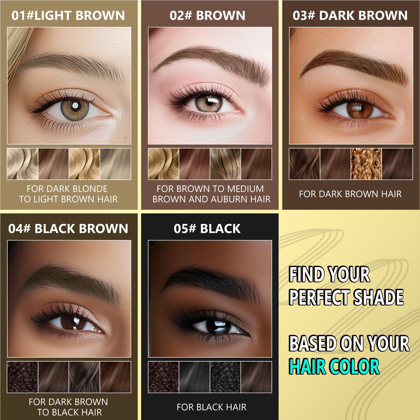A liquid eyebrow pencil eyebrow glue 2in1 waterproof and sweat-proof