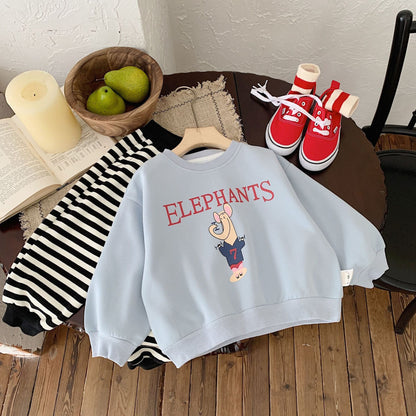 A children's crew neck sweater