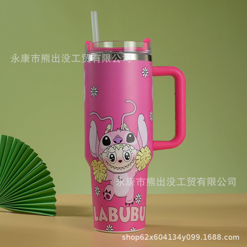A 304 stainless steel straw cup