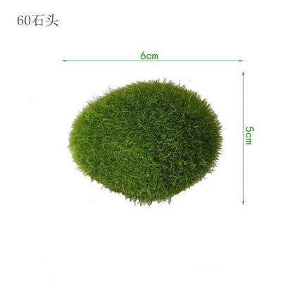 A simulated moss stone micro landscape bonsai landscaping decoration fake moss stone artificial flocking stone