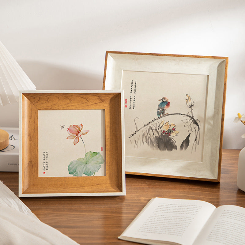 A retro square photo frame table square a4 inch American photo frame sketch calligraphy wall picture frame