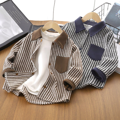 A children's long-sleeved shirt