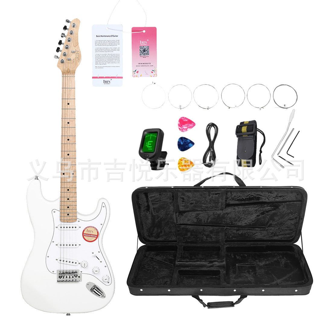 A 39 inch professional electric guitar student adult beginner entry ST rock electric guitar set poplar guitar