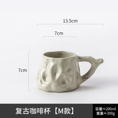 A ceramic coffee cup and saucer set