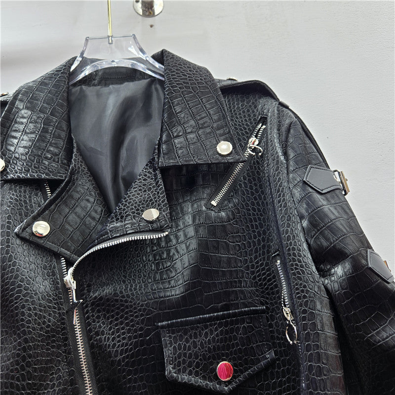 A jacket PU leather jacket