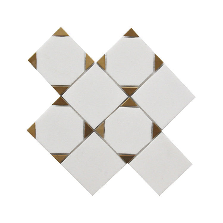 A metal stone mosaic wall tile