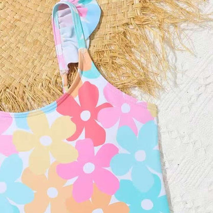 A children's one-piece swimsuit fresh flower girl Korean version - Mixbatch