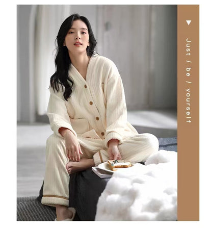 A thermal pajama set