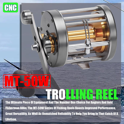 A Deep Sea Saltwater Drum Reel – Iron Plate, Slow Jig, Large Capacity