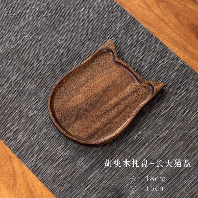 A walnut solid wood tray snack tray