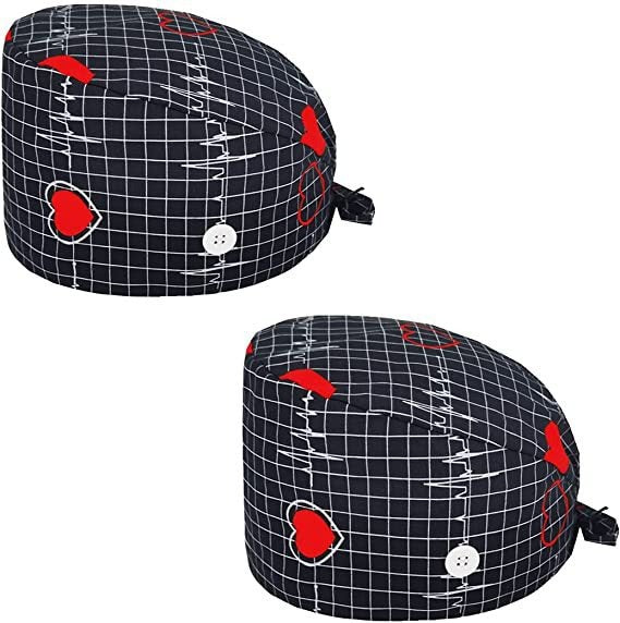 A Cross-border surgical cap Cotton solid color nurse operating room cap Sweat-absorbing and windproof confinement cap Dental dentist cap