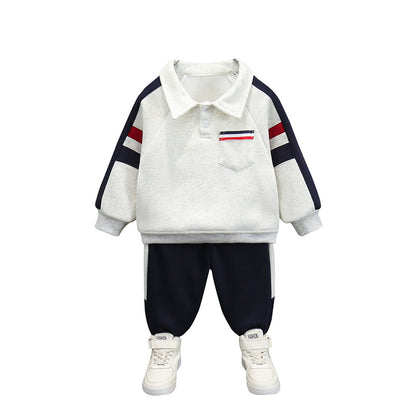 A children's long-sleeved suit