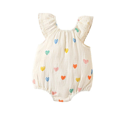 A baby girl clothes summer fart coat flower strap crawl baby girl clothes baby onesie newborn clothes